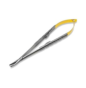 Pinza Portaagujas Micro Castroviejo, Punta Curva y Recta, Instrumento Quirúrgico Oftálmico y Dental - Product Image 3