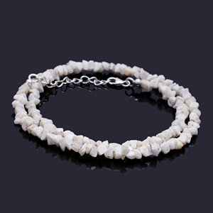 Collier classique en argent naturel, en argent sterling 925, bijoux en pierres précieuses faits à la main pour femmes, 15,5 cm, design élégant et unique - Product Image 3