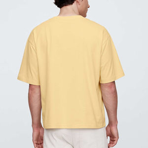 Nouvel Arrivage T-shirt Homme 100% Coton Ringer Imprimé 200 GSM Coupe Oversize Épaules Tombantes Infroissable Respirant Streetwear Hip Hop - Product Image 3