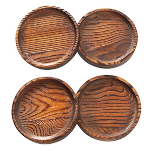 Square Wooden <b>Coaster</b> <b>Set</b> Of 4 Pcs With Wood Finished For Hot & Cold Cover Of Beverage Kitchenware <b>Coaster</b> <b>Set</b> - Product Image 2