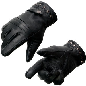High Quality Finishing Men’s Black Genuine Leather <b>Touchscreen</b> <b>Gloves</b> with Thermal Lining and Padded Design Wholesale Supplier - Product Image 1