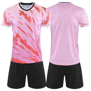 Maillots de football personnalisés avec nom d'équipe et numéro de joueur, sublimés, 100% polyester, anti-transpiration, manches courtes, taille élastique, colorés - Product Image 5