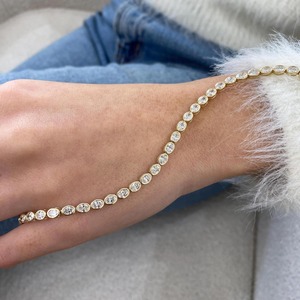 Luxury Oval Cut VVS Moissanite Diamond Bezel Set <b>Bracelet</b> With Solid Silver Fine Fashion Jewelry <b>Bracelet</b> For Women Gift - Product Image 3