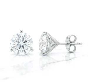 Sparkly Round Cut Solitaire <b>Stud</b> Earrings For Unisex 6MM Each Moissanite 925 <b>Silver</b> for Women's Party Occasion Gift For Partner - Product Image 6