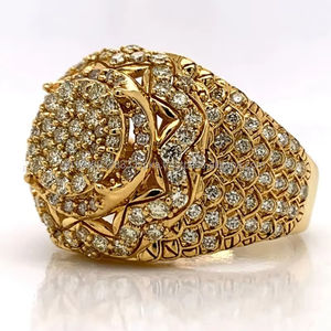 Bague de fiançailles en moissanite taillée sur mesure, style hip-hop, plaquée rhodium, en argent sterling, pour homme, idéale comme cadeau de mariage - Product Image 2