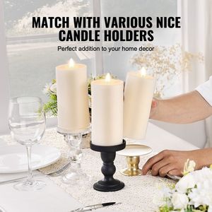 Set di 3 Candele a Colonna Bianche in Cera 16,5 cm x 7,6 cm, Durata 65 Ore, Senza Fumo e Inodore - Product Image 5
