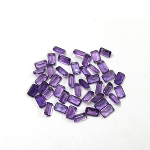 Ametyste violette 2026, pierre précieuse naturelle taillée en rectangle à facettes, améthyste en vrac pour la fabrication de pendentifs, pierre précieuse calibrée - Product Image 3
