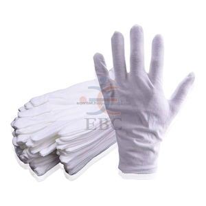 Guantes de algodón blancos antideslizantes OEM para ceremonias, conductores, camareros, inspección de verano, para montar a caballo, hechos a mano con botón a presión - Product Image 5