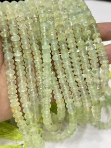 Cuentas de Gemas Naturales Sin Tratar Aaa+, Cuentas Facetadas de Prehnita Verde Natural AAA, 8 mm, Hilo de 8 Pulgadas - Product Image 5