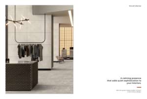 Azulejos de porcelana con aspecto de piedra de lujo, tallados, tamaño 600X1200, formato grande, azulejos premium para villas, apartamentos, hoteles y oficinas. - Product Image 2