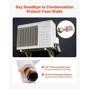 Juego de Tuberías de Cobre para Aire Acondicionado Mini Split de 100 pies, 1/4\" 3/8\" OD, Aislamiento de PE Blanco, Tubería de Cobre para Aire Acondicionado, Bobina de 3/8\", Tuercas Abocinadas, Cintas de Sujeción - Product Image 5