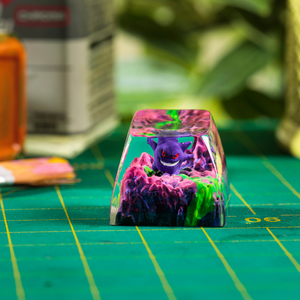 Keycaps Artisanat Forêt Mystique, Keycaps Artisanat Personnalisé, Keycaps Anime Mignons, Keycaps Verts, Ensemble de Keycaps, Keycaps en Bois - Product Image 3