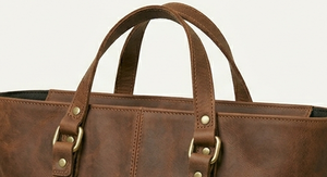 Sac fourre-tout en cuir véritable marron résistant à l'eau avec chaînes, couleur unie, grande capacité, sac à bandoulière zippé - Product Image 2