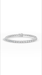 Bracelet tennis élégant en or 18 carats avec diamants de laboratoire ronds de 7 pouces, vente en gros, fabricant OEM, bijoux fins personnalisés - Product Image 3