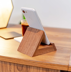 Support de charge en bois pour bureau, table, lit, support de téléphone portable, rangement, artisanat naturel - Product Image 1