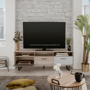 ขาตั้งทีวีไม้เนื้อแข็งสไตล์มินิมอลพร้อมขาเหล็กสำหรับใช้ในโรงเรียนห้องนั่งเล่นโรงแรมอพาร์ทเมนต์โรงพยาบาล - Product Image 5