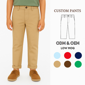 <span class=keywords><strong>Pantalon</strong></span> <span class=keywords><strong>chino</strong></span> marine personnalisé pour garçons, en sergé de coton, coupe ajustée, taille réglable, pour uniforme scolaire, vente en gros - Product Image 3