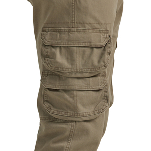 Pantalon cargo kaki pour homme, coupe droite, plusieurs poches, style décontracté, tissu en toile mi-lourd, respirant, à porter au printemps - Product Image 4
