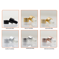 Flacons compte-gouttes en verre miniatures de 1 ml, 2 ml, 3 ml, 5 ml avec bulbe en caoutchouc et bouchon en aluminium, flacon d'échantillon pour sérum, soins de la peau et huiles essentielles