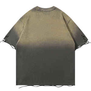 Camiseta Extra Grande de Algodón Premium de 260g con Lavado Vintage Personalizado, Ropa Urbana, Marca Privada, Proveedor OEM - Product Image 2