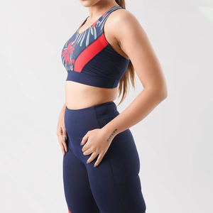 Nuevo Sujetador Deportivo Sublimado RIZNA ENTERPRISES Aero Dry Bloom Cross Back, Alta Elasticidad, Compresión, Spandex/Nylon - Product Image 3