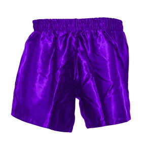 Shorts de boxe noirs pour hommes, 100% polyester extensible, coupe classique, vêtements de sport personnalisables, taille adulte - Product Image 2