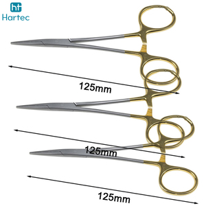 Surgical Scissors Set Stainless Steel Gold Handle Hemostat Clamp Mosquito Forceps For General Surgery Instruments - Product Image 4