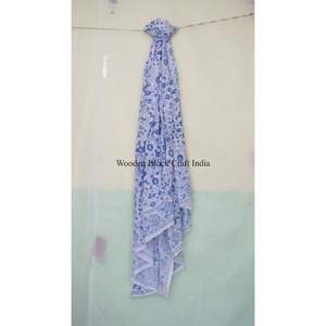 Hand Block Printed Cotton Sarong Floral Indian Beach <b>Wrap</b> Skirt Pareo <b>Shawl</b> Summer Scarf - Product Image 6