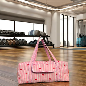 Sac de voyage week-end matelassé à motif floral, grande capacité, personnalisable pour femme, avec fermeture éclair et monogramme, idéal pour le rangement des bagages. - Product Image 2