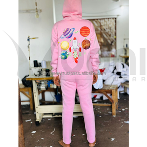 Personalizado de peso pesado GSM algodón polar Sudadera con capucha pantalones conjunto ecológico Slim Fit hombres invierno chándal maternidad más sin costuras - Product Image 6