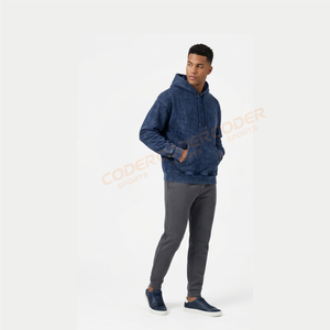 Sudadera con capucha de felpa francesa de algodón, con lavado personalizado, bordada, estilo streetwear, con lavado ácido, logotipo personalizado, oversize, lavado a la piedra y efecto descolorido por el sol - Product Image 4