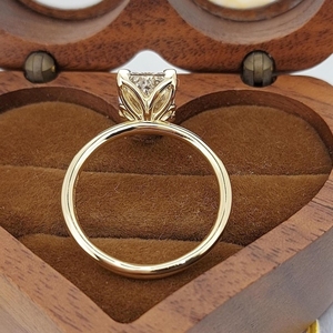 Bague pour femme en diamant de laboratoire certifié IGI, couleur F, jaune, 3 carats, taille Radiant, VS1, 18 carats, 2,5 grammes, diamant de laboratoire certifié IGI - Product Image 3