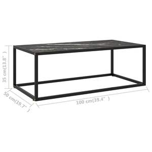 Mesa de centro de vidrio templado negro y acero con recubrimiento en polvo - Product Image 6