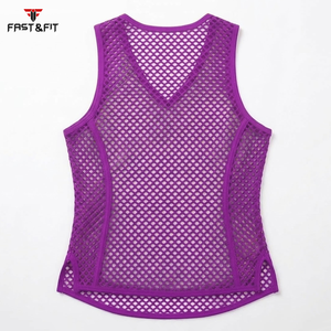 Custom Design <b>Mesh</b> Gym Tank <b>Top</b> High Quality Sleeveless Dry Fit Breathable Gym Basketball Training Stringer Tank <b>Top</b> - Product Image 2