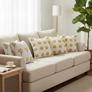 SOGA 5-Piece Sunny Dandelion and Retro Daisy Pillow <b>Cover</b> Set <b>Floral</b> <b>Cushion</b> <b>Covers</b> for Sofa Home Decorative & Throw Pillows - Product Image 2