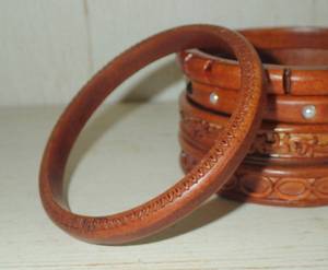 Eco Chic Wooden <b>Bangles</b> for Girls Boho Accessories Natural Fashion Jewelry by Tradebyd - Product Image 1
