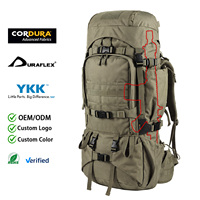 Sac à dos de randonnée de grande capacité 75L avec cadre de soutien en aluminium pour la chasse, la randonnée et le camping