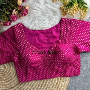 Blusa de Acetato para Mujer, Venta Caliente, Diseño Moderno de Alta Calidad, Secado Rápido, para Bodas, Festivales, Fiestas, Celebraciones de Diwali - Product Image 6