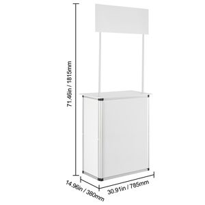 Mesa Portátil para Ferias Comerciales, 30.91'' x 14.96'' x 71.46'', Mostrador de Exhibición, Stand para Ferias, Estructura de Exhibición - Product Image 6