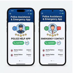 Application d'assistance RoyalCraft – Aide d'urgence, alerte SOS, dénonciation des crimes et suivi de localisation IOS/Android/Linux/Mac - Product Image 3
