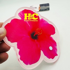 Boîte à cils magnétique en acrylique rose avec logo personnalisé, motif fleur rouge, écologique et réutilisable, pour extensions de cils - Product Image 2