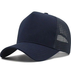Gorra de béisbol de malla de 5 paneles para hombre, estilo camionero, talla grande, diseño liso, logotipo personalizado, alta calidad, ajustable con cierre a presión - Product Image 6