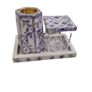 Juego de Bandejas Decorativas de Alta Calidad para Regalos de Ramadán, Incrustaciones de Hueso y Acrílico con Estrella de Anís para Uso Religioso - Product Image 5