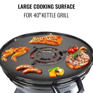 ตะแกรงย่างบาร์บีคิวเหล็กกล้าคาร์บอนขนาด 40 นิ้ว แบบเปลี่ยนได้ บำรุงรักษาง่าย พร้อมแผ่นเสริมขนาด 18 นิ้ว - Product Image 2