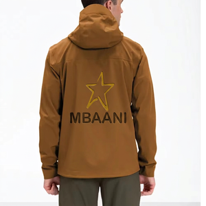 เสื้อฮู้ดซิปสีแดง MBAANI แบบยูนิเซ็กส์ สวมใส่สบายๆ สำหรับฤดูใบไม้ร่วง  โลโก้รูปดาวด้านหลัง ทรงปกติ ผลิตจากผ้าฝ้ายถัก - Product Image 5