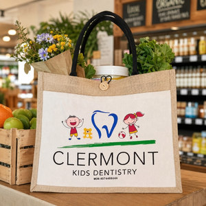 Promotional Printable Jute Shopping <b>Bag</b> | Custom Brand Reusable Carry Tote for <b>Marketing</b> & Retail Promotion - Product Image 4