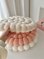 PFS02 Nouveau style coussin tissé couleur unie minimaliste, esthétique INS, couleur crème française, pour fenêtre en baie, canapé, pouf, oreiller, vente en gros