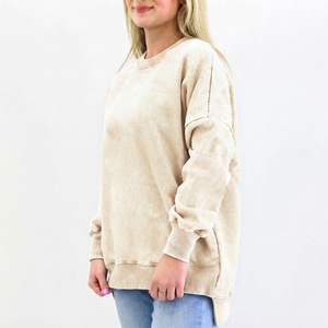 Sudadera de Mujer con Ajuste Cómodo, Lavado Ácido, de Alta Calidad, Estilo Oversize, con Servicio OEM, Suministro Directo de Fábrica al por Mayor - Product Image 2