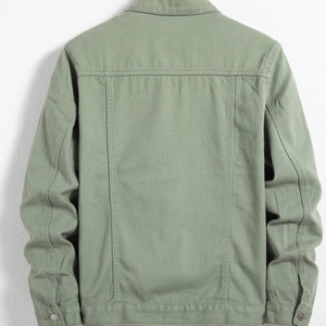 Chaqueta Vaquera Personalizada para Hombre, Chaqueta de Algodón de Alta Calidad para Hombre, Estilo Urbano, Otoño Invierno, Manga Larga, Ropa Casual de Moda - Product Image 2