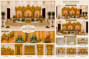 วัดโกลเด้น สวามินารายัน แมนดีร์ ที่งดงามสำหรับห้องสวดมนต์ชุมชน วัดไม้สไตล์แกรนด์ฮาเวลีสำหรับศูนย์ประชุมในสหรัฐอเมริกา - Product Image 6